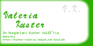 valeria kuster business card